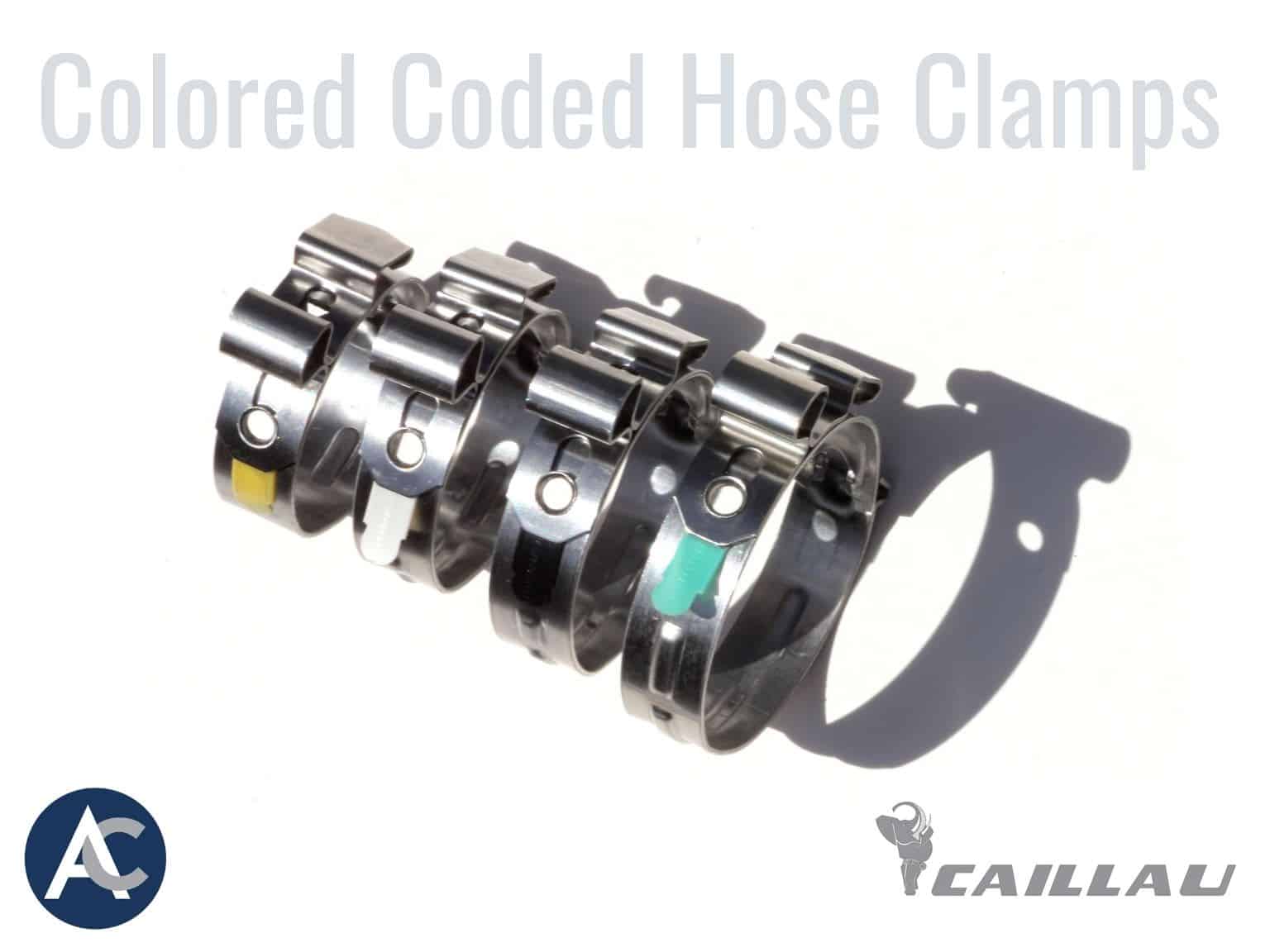 Color-Coded Hose Clamps, Caillau CLIC hose clamps, hose clamps