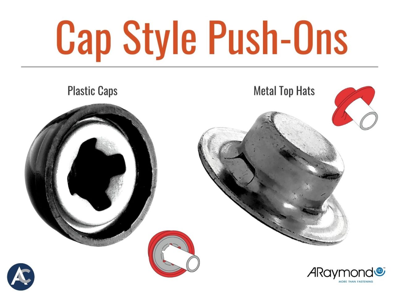 PushOn Cap Fasteners Advance Components