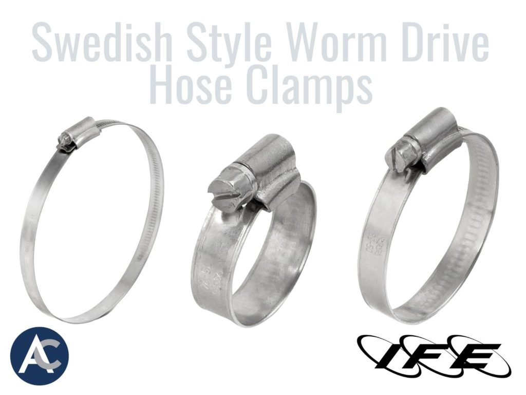 Swedish Style Worm Drive Hose Clamps