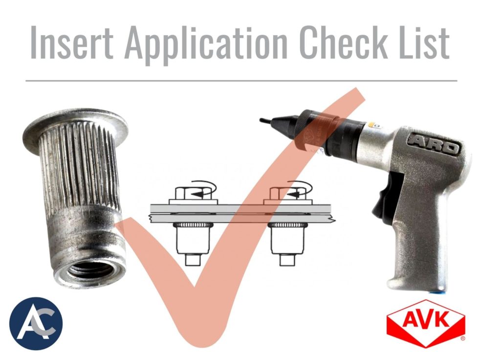 Application of blind threaded inserts Advance Components