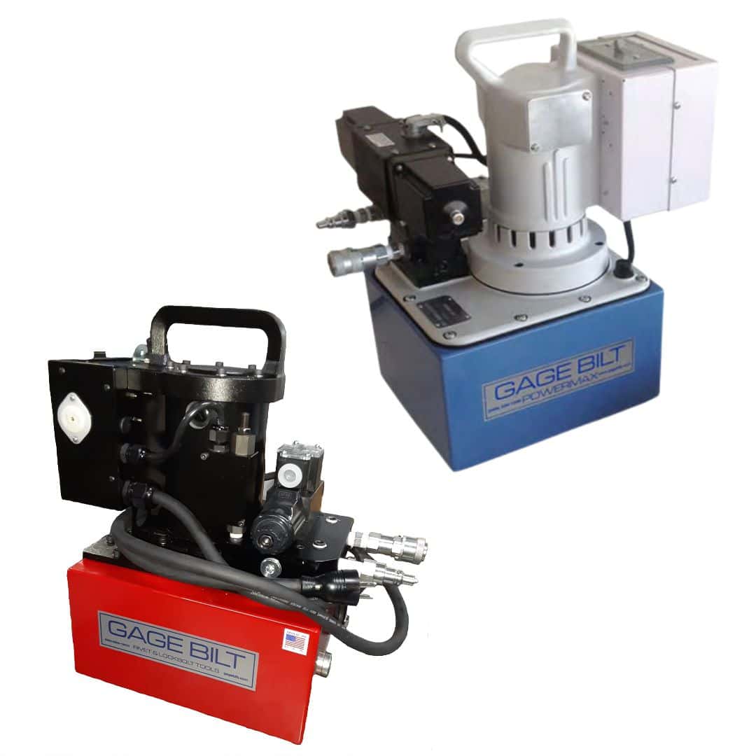 Gage Bilt Power Units, hydraulic power for rivet tools