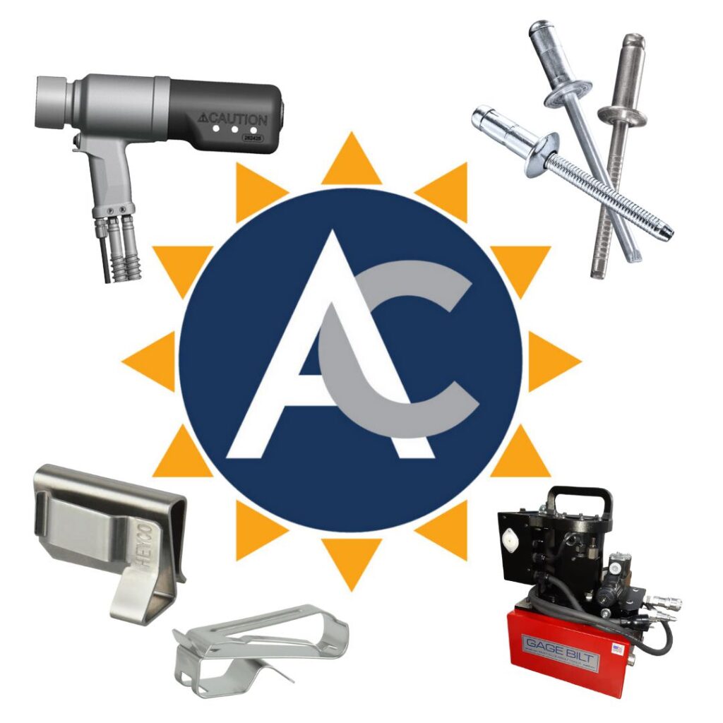 Solar panel installation tools and fasteners
