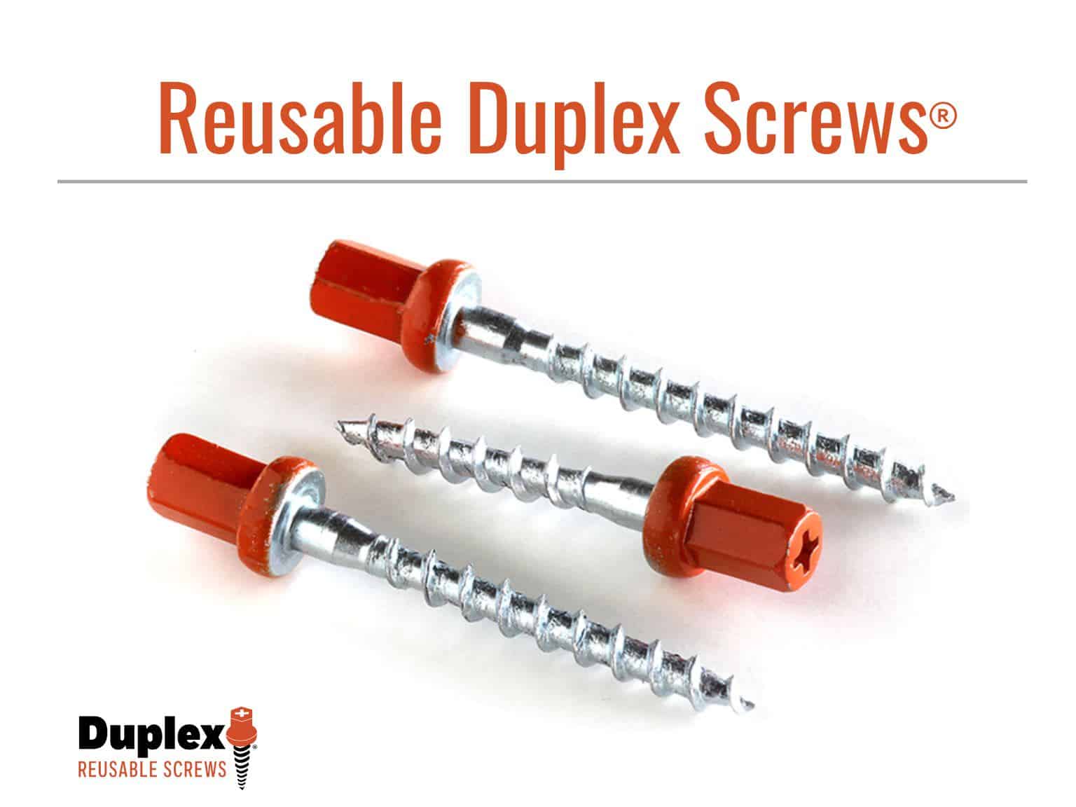 Reusable Duplex Screws