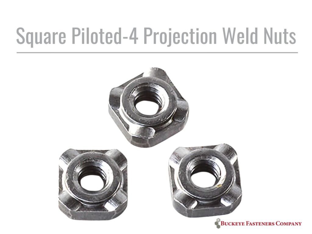 weld nut square piloted