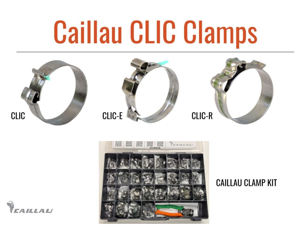 Caillau hose clamps, pliers and kits